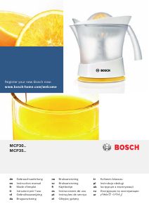 Bruksanvisning Bosch MCP3500 Sitruspresse
