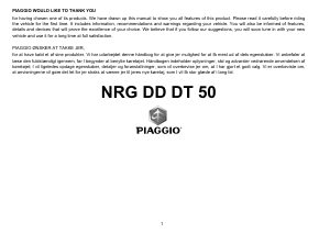 Bruksanvisning Piaggio NRG DD DT 50 Skoter