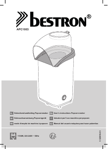 Manual de uso Bestron APC1003 Maquina de palomitas