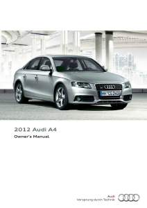 Bruksanvisning Audi A4 (2012)