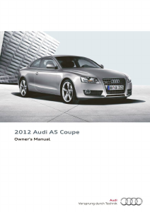 Bruksanvisning Audi A5 Coupe (2012)
