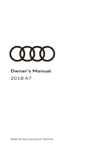 Handleiding Audi A7 (2018)