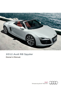 Handleiding Audi R8 Spyder (2012)