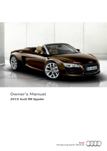 Bruksanvisning Audi R8 Spyder (2015)