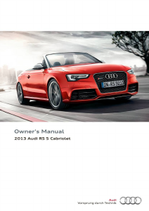 Bruksanvisning Audi RS5 Cabriolet (2013)