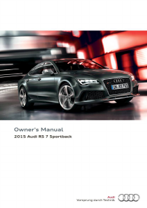 Bruksanvisning Audi RS7 Sportback (2015)