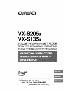 Bruksanvisning Aiwa VX-S135 TV