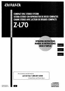 Manual de uso Aiwa Z-L70 Set de estéreo