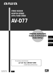 Manual de uso Aiwa AV-D77 Receptor