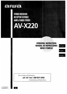 Mode d’emploi Aiwa AV-X220 Récepteur