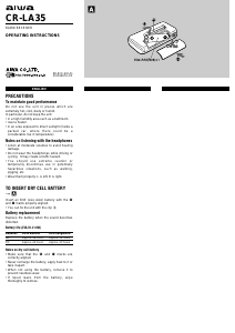 Bruksanvisning Aiwa CR-LA35 Radio