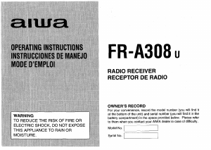 Bruksanvisning Aiwa FR-A308 Radio