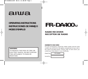 Bruksanvisning Aiwa FR-DA400 Radio