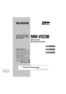 Bruksanvisning Aiwa MM-VX200 Mp3 spelare