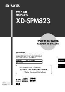 Bruksanvisning Aiwa XD-SPM823 DVD spelare