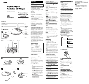 Handleiding Aiwa XP-ER800N Discman