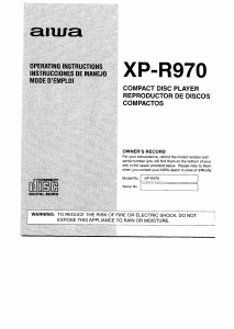 Manual de uso Aiwa XP-R970 Discman