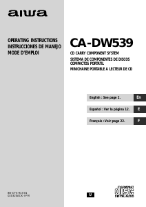 Bruksanvisning Aiwa CA-DW539 CD-spelare