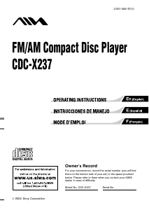 Manual Aiwa CDC-X237 Car Radio