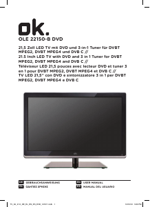 Bedienungsanleitung OK OLE 22150-B DVD LED fernseher