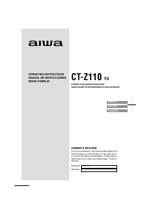 Mode d’emploi Aiwa CT-Z110 Autoradio
