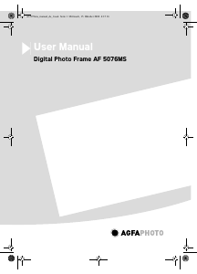 Kullanım kılavuzu Agfa AF 5076MS Dijital fotoğraf çerçevesi