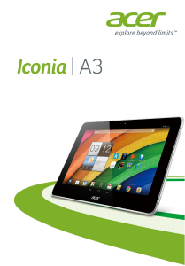 Handleiding Acer Iconia A3 Tablet