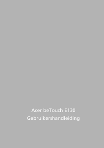 Handleiding Acer beTouch E130 Mobiele telefoon