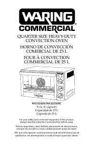 Manual de uso Waring Commercial WCO250XC Horno