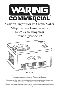 Manual de uso Waring Commercial WCIC20 Máquina de helados