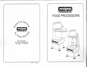 Manual Waring Commercial FP2200 Food Processor
