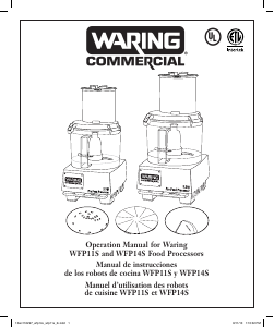 Handleiding Waring Commercial WFP11S Keukenmachine