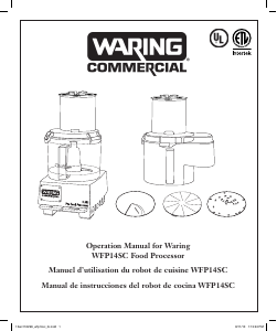 Handleiding Waring Commercial WFP14SC Keukenmachine