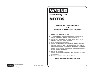 Manual Waring Commercial DMC180DCA Drink Mixer