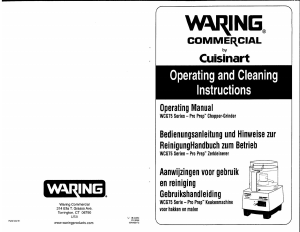Manual Waring Commercial WCG75 Blender