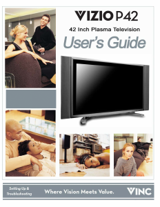 Manual VIZIO P42 HD Plasma Television