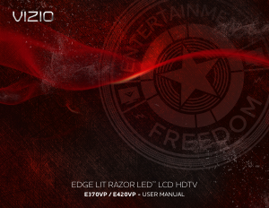 Bruksanvisning VIZIO E370VP LED TV