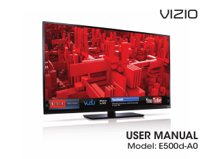 Bruksanvisning VIZIO E500d-A0 LED TV