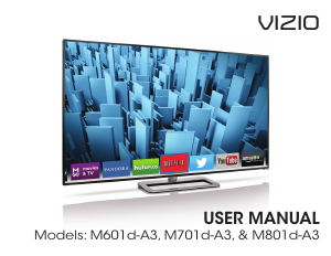 Handleiding VIZIO M601d-A3 LED televisie