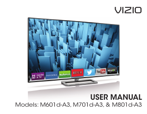 Bruksanvisning VIZIO M701d-A3 LED TV