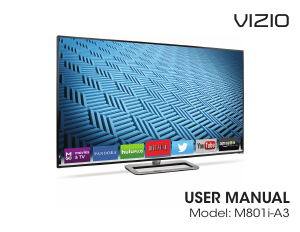 Bruksanvisning VIZIO M801i-A3 LED TV