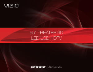 Bruksanvisning VIZIO XVT3D650SV LED TV