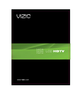 Manual VIZIO E421VL LCD Television