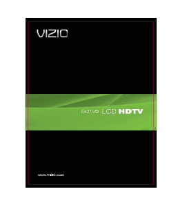 Handleiding VIZIO E421VO LCD televisie