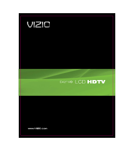 Bruksanvisning VIZIO E421VO LCD TV