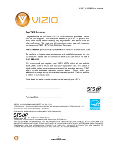 Bruksanvisning VIZIO VL260M LCD TV