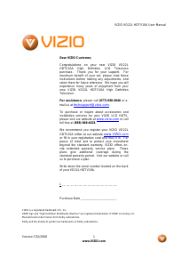 Bruksanvisning VIZIO VO22L LCD TV