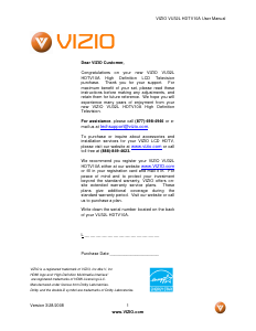 Handleiding VIZIO VU32L LCD televisie