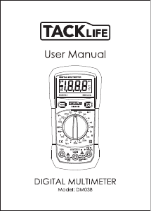 Mode d’emploi Tacklife DM03B Multimètre