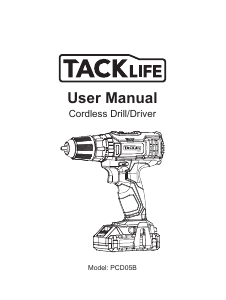 Manuale Tacklife PCD05D Trapano avvitatore